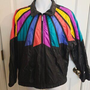 Vintage 80's Head Sportswear Rainbow Windbreaker Jacket